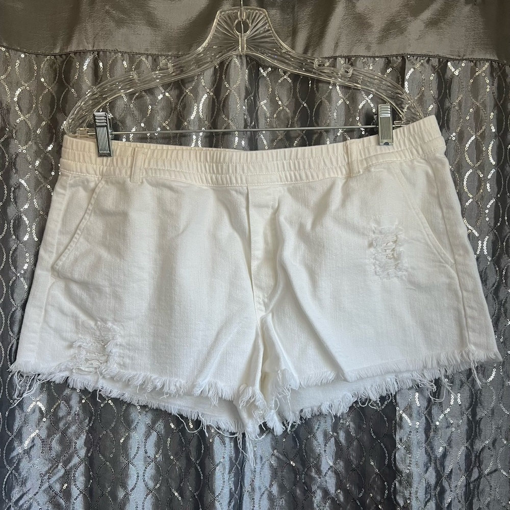 Aerie White Jean Shorts